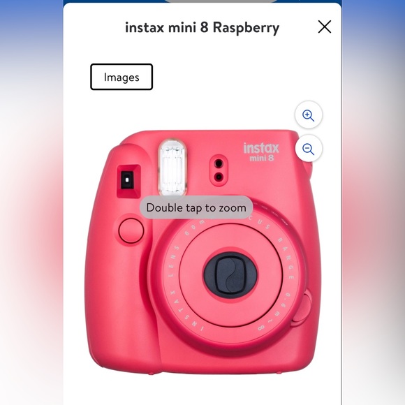 Insta Mini Polaroid Camera Pink/cherry red with Case